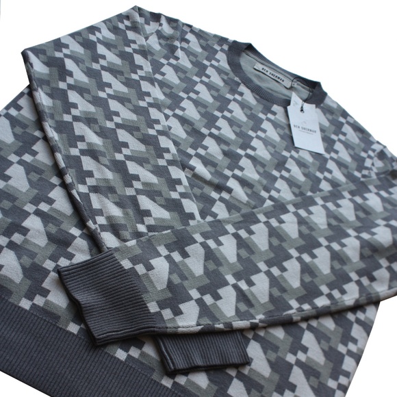 Ben Sherman Houndstooth Sweater Pullover dogtooth - Picture 2 of 8